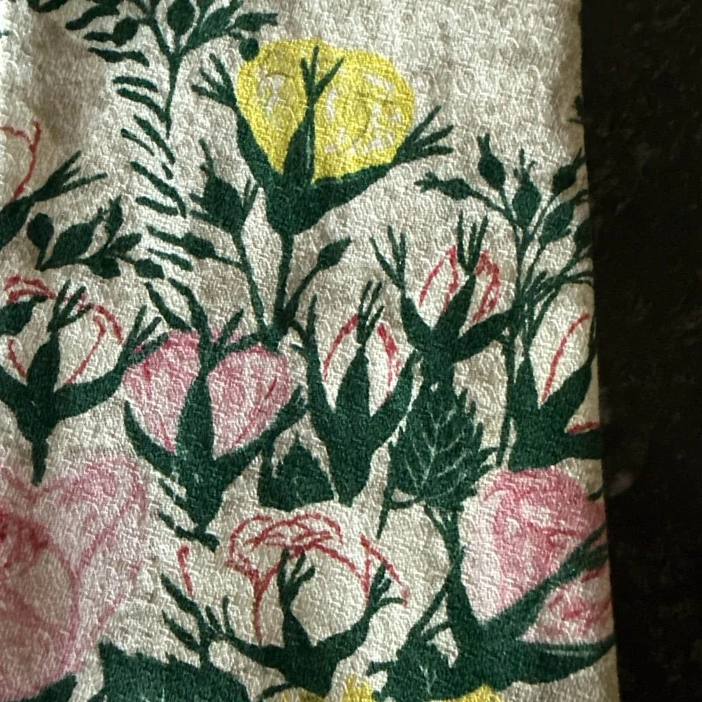 VTG 1952 Riverdale Barkcloth Fabric Panel 23
